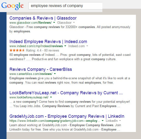 employee reviews of companies