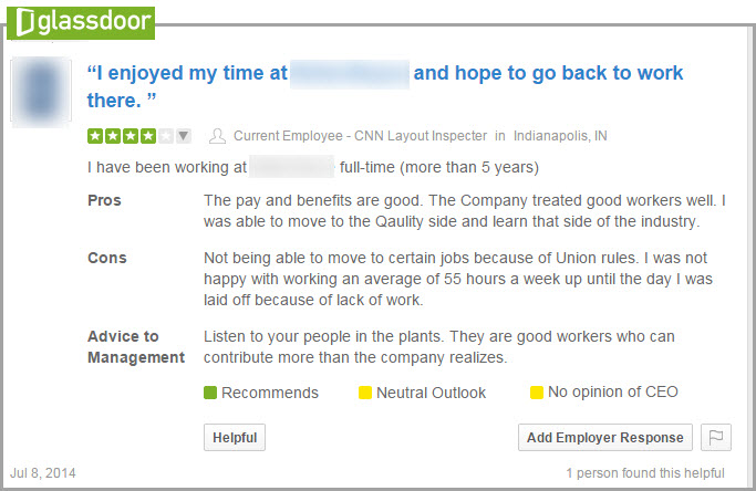 glassdoor employee feedback