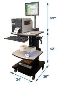 computer printer carts with power