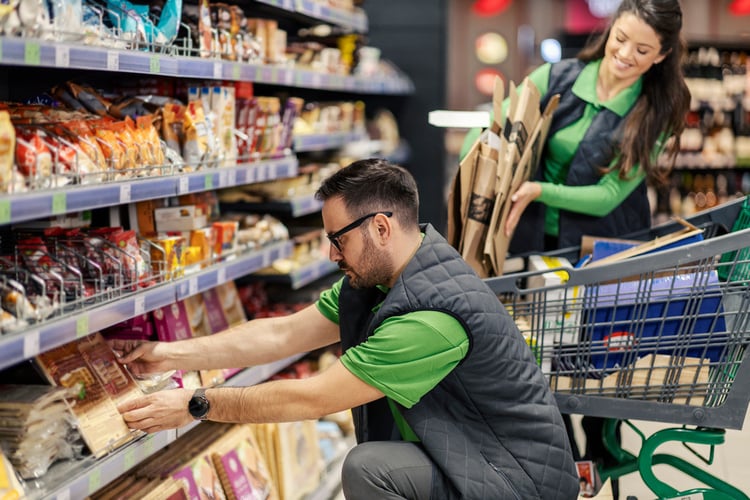 A worker at supermarket