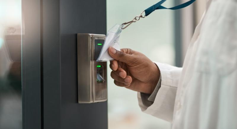 •	Person, badge, and equipment for verifying identity, authorized personnel