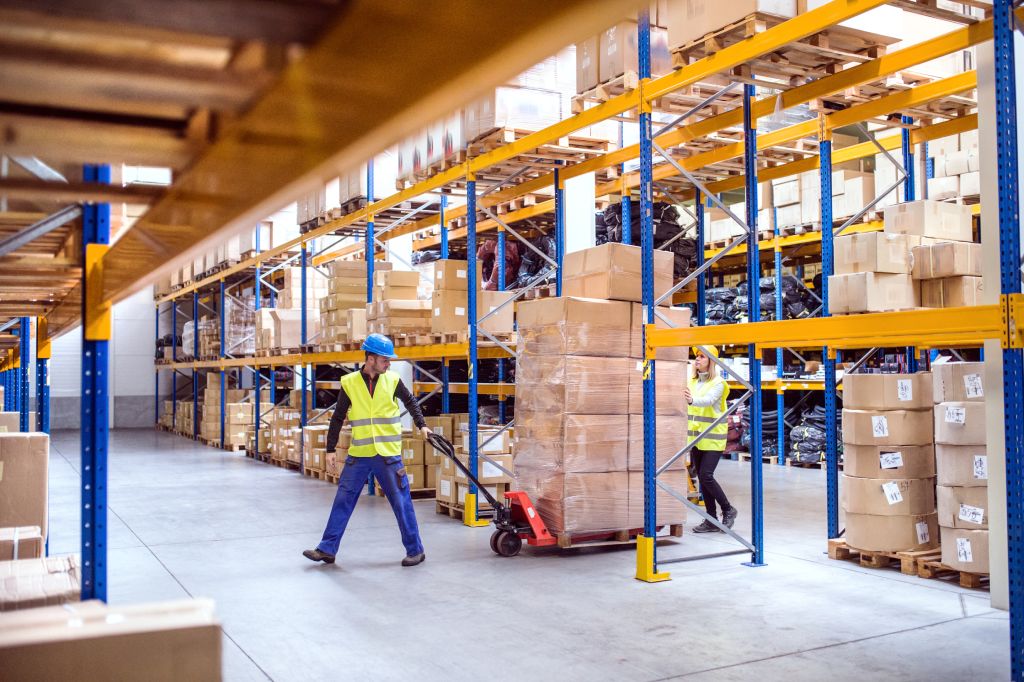 Workers in a warehouse