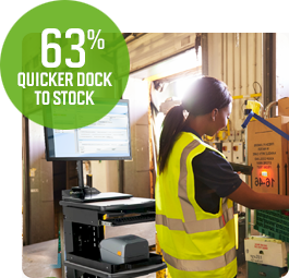 63% quicker dock to stock