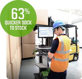 63% quicker dock to stock