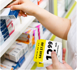 Putting labels on items