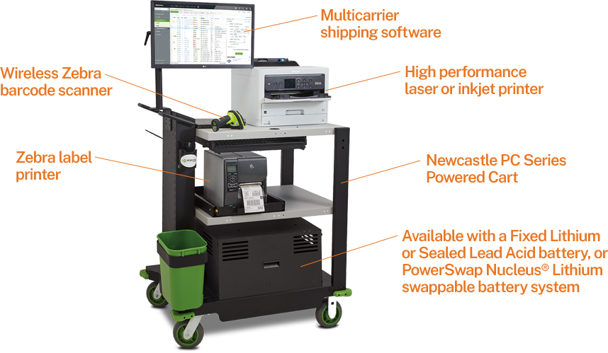  Mobile Packing & Shipping Station Cart