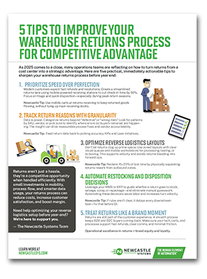 reverse logistics 5 tips warehouse returns process