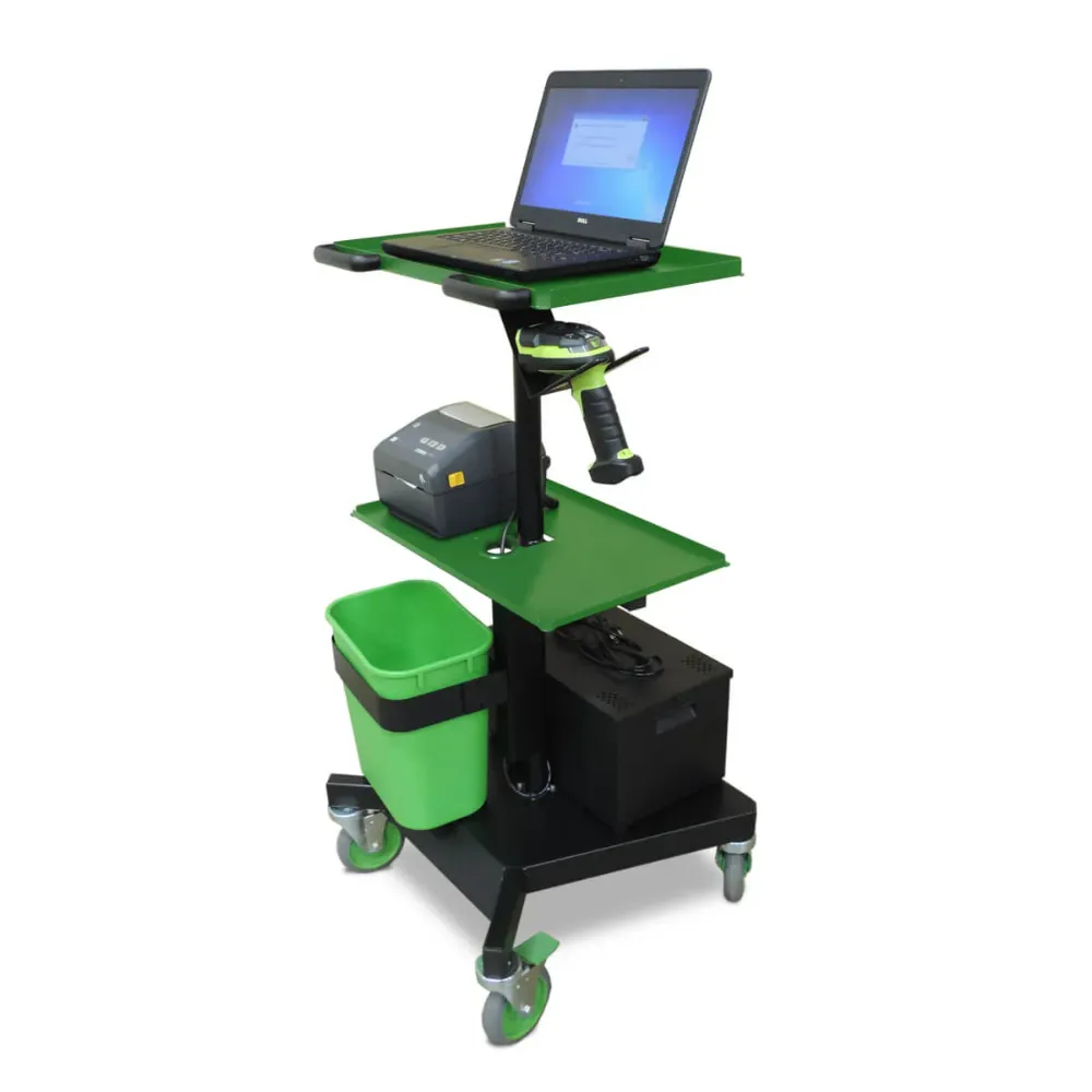 Mobile Laptop Cart side view
