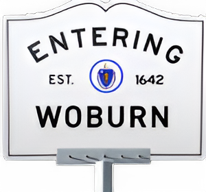 Entering Woburn sign