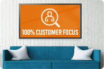 100 percent customer focus