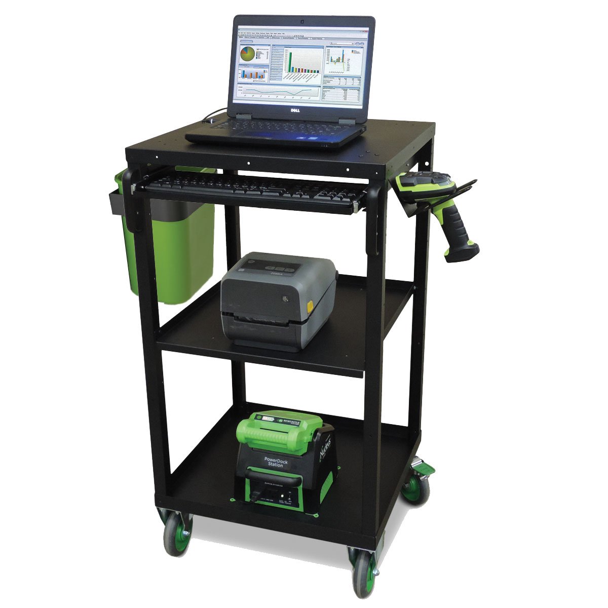 Compact Mobile Computer Cart
